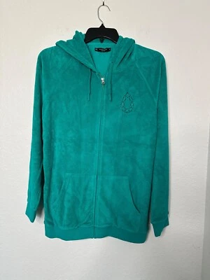 Diamond Supply Silhouette Women's Full Zip Jacket Hoodie Pockets Teal Size L  NW - Image 1 of 4