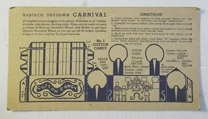VINTAGE ~ Nabisco Toytown CARNIVAL - No.5 Cotton Candy - ungeschnitten - um 1946 - Bild 1 von 6