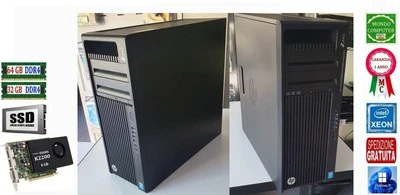 COMPUTER HP Z440 CPU INTEL XEON E5-2640 V4 SSD  WINDOWS 11 - Immagine 1 di 2