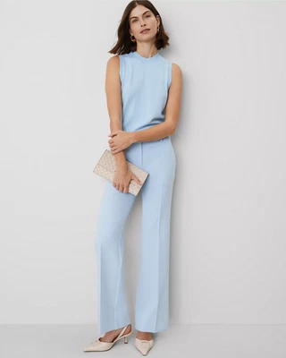 NEW ANN TAYLOR $109 FREESIA BLUE JAYNE TROUSER PANTS SZ 6P 6 PETITE - Image 1 of 3