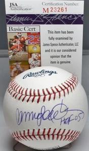 RYNE SANDBERG AUTOGRAPHED OML HALL OF FAME BASEBALL CHICAG0 CUBS HOF 2005 JSA - Picture 1 of 5