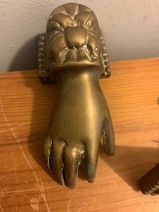 Brass Hand Design Door Knocker - Picture 1 of 6