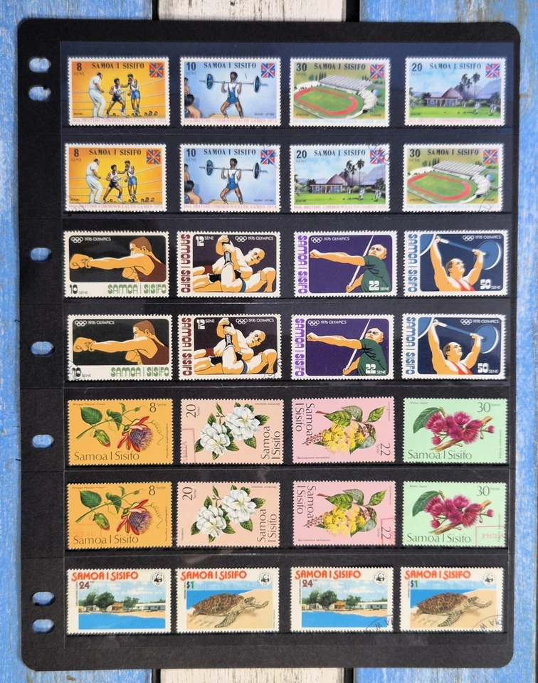 Новые/использованные марки Самоа - культура/спорт фауна/цветочные марки - Изображение 1 из 1