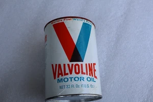 ORIGINAL Vintage 1970s Valvoline Motor Oil QUART Can FULL  HD SUPER HPO 30 - Picture 1 of 5