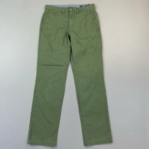 Vineyard Vines Breaker Hose Herren 28x30 grün flache Vorderseite Chino Stretch adrett - Bild 1 von 13