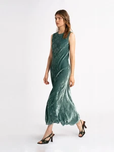 Nuevo con etiquetas Vestido SIES MARJAN VIV Cordón Fluido Terciopelo Puerro VERDE 10 PRECIO DE VENTA SUGERIDO POR EL FABRICANTE 1195 - Imagen 1 de 8