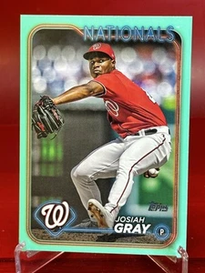 2024 Topps Series 2 Josiah Gray #402 Fanatics Aqua Washington Nationals - Picture 1 of 2