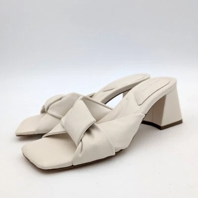 Sandalias de cuero Marc Fisher LTD Calia con nudo torcido para mujer marfil talla US6M EU37  Foto 1 de 4