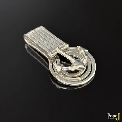 Sterling Silver Anchor Money Clip – Handmade Nautical Clip, Sailor & Groomsmen - Image 1 of 4