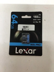 Carte microSDXC UHS-I Lexar Professional 800 x 64 Go jusqu'à 150 Mo/s (44241) - Photo 1 sur 3