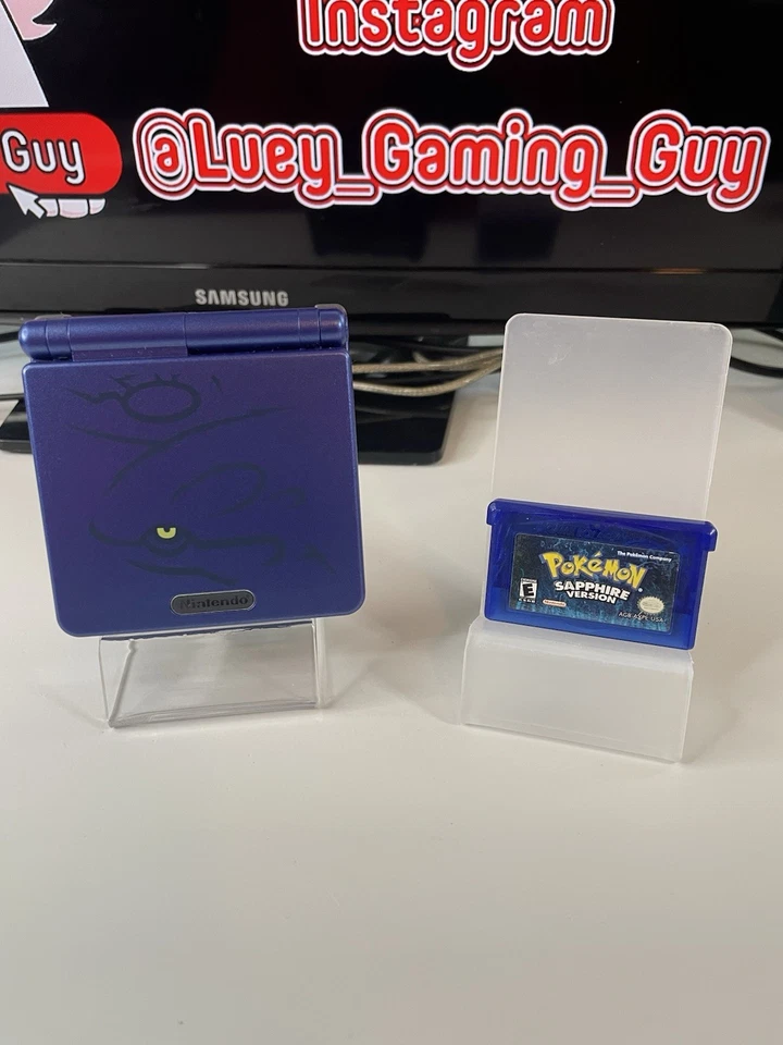 Nintendo Gameboy Advance SP (Blue Kyogre Color) IPS V5 with Authentic Sapphire - Image 1 of 4