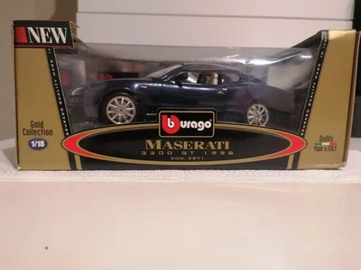 BURAGO MASERATI 3200 GT 1998 COD. 3371 BLUE 1:18  1 / 18 MODEL CAR AUTO ITALY - Immagine 1 di 4