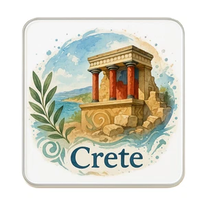 Kreta, Griechenland Kühlschrankmagnet: Niedliches handgefertigtes Reise-Mitbringsel Geschenk - Bild 1 von 5
