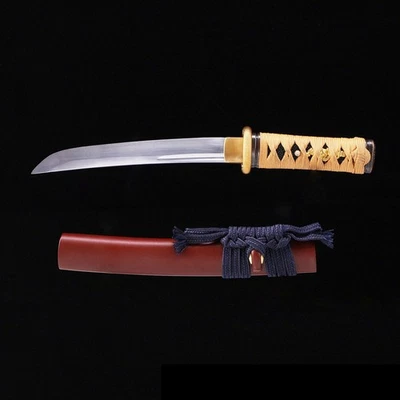 Handmade Japanese Wakizashi 1060 Carbon Steel Short Sword with Lacquered Wood Sa - Image 1 of 4