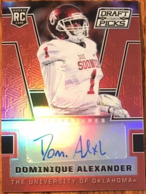 2016 Panini Prizm Draft Picks Autographs Prizms Red Dominique Alexander #215 - Image 1 of 2