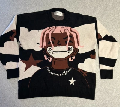 LATAHUO Anime Rapper Knit Sweater Harajuku Size L - Image 1 of 4