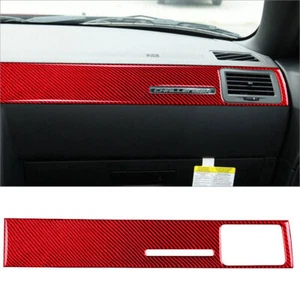 Red Carbon Fiber Passenger Side Dashboard Cover Trim For Dodge Challenger - Picture 1 of 7