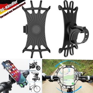 Handyhalterung Fahrrad Halterung Smartphone Handy Halter Motorrad Lenker Silikon - Bild 1 von 12