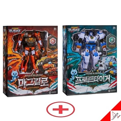 Miniforce Dinoid Warrior FROZEN TIGER + MAGMAKYLO Set Transformer Robot Toy 2025 - Image 1 of 4