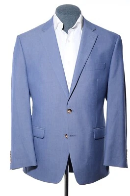 42R Chaps Periwinkle Light Blue Purple Rayon-Blend Sport Coat Blazer Jacket L - Image 1 of 4