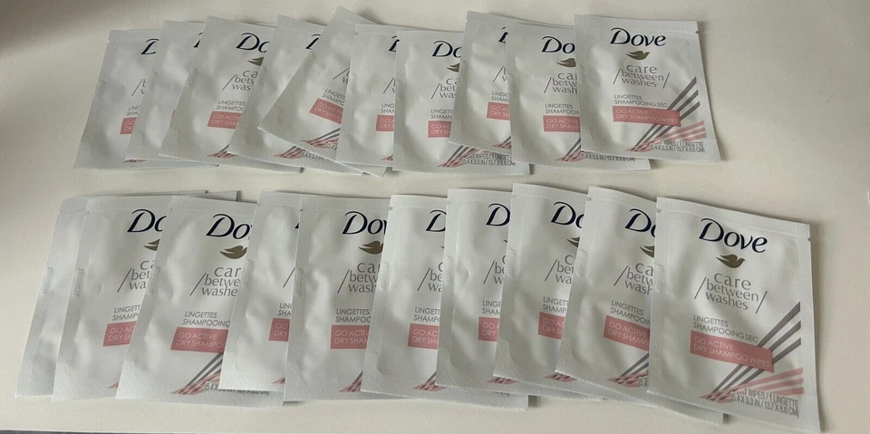 Dove Care Between Washes Dry Shampoo Wipes Go Active 5ct Each Boxes