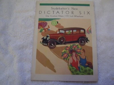 STUDEBAKER DICTATOR 6 1929 FOLLETO ORIGINAL ENVÍO GRATUITO Foto 1 de 4