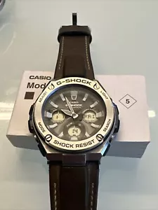 Raro orologio da polso solare CASIO GST-W130L - acciaio e pelle G-SHOCK G SHOCK - Foto 1 di 6
