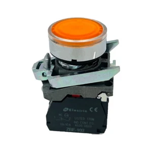 1pcs 22mm  fit for XB4 with light button XB4BW35G5 yellow 120V 1 on 1 off - Picture 1 of 1