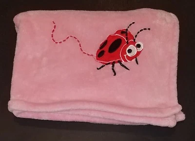 Renacuajos Ladybug Rosa Vellón Bebé Manta de Seguridad Lovey Girl SUAVE Foto 1 de 4