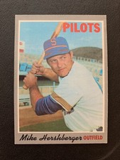 1970 Topps Baseball Card # 596 Mike Hershberger - EXMT+