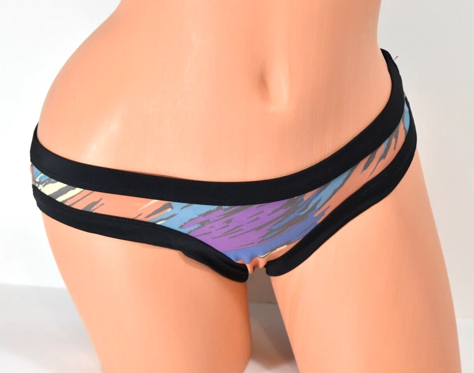 Parte inferior de bikini para mujer Rachel Pally bloque de color negro talla S nueva con etiquetas Foto 1 de 4