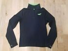 HOLLISTER SPORT MEN'S 1/4 ZIP ATHLETIC LONG SLEEVE JACKET NAVY SMALL PRE-OWNED