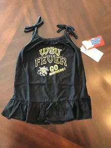 NCAA Wichita State Shocker Vestito con spalline per bambina, 18-24 mesi, Nero - NUOVO - Foto 1 di 1
