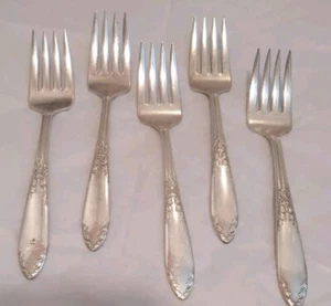 National Silver Co. King Edward Silverplate SALAD FORKS (5) - Picture 1 of 3