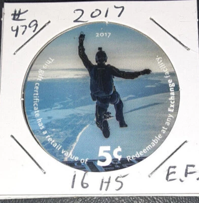 MPC KL# M599, 16H5   AAFES Pog  2017 U.S. ARMY Money Extra Fine - Image 1 of 2