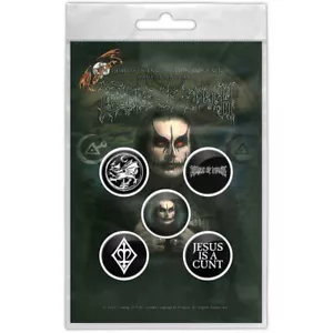 CRADLE OF FILTH HAMMER OF THE WITCHES DANI 5 BUTTON BADGE PACK OFFICIAL ITEM - Picture 1 of 7