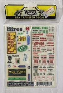 Woodland Scenics no scale #DT557 Data/Warning Labels & Commerical Signs, 4" x 5" - Picture 1 of 2