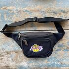 Official Lakers Los Angeles NBA Fanny Pack Black Embroidered 3 Pockets