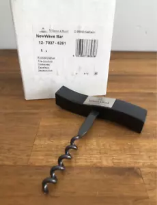 VILLEROY BOCH Matt Black "New Wave" Barware CORKSCREW - Picture 1 of 6