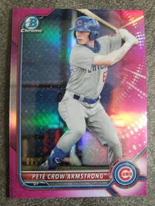 2022 Bowman Chrome #BCP-102 Pete Crow-Armstrong Fuchsia Refractor #18/199 - Picture 1 of 2