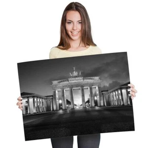 A1 - Cool Brandenburg Gate Berlin 60X90cm180gsm Print BW #38944 - Picture 1 of 4
