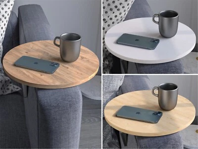 B-Ware Couch-Tablett Armlehne, Einstellbarer Sofa-Tablett, Getränkehalter, ⌀35cm - Bild 1 von 4