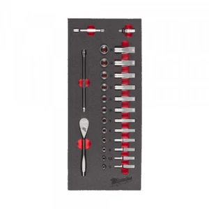 1/4 DR Ratschen- und Steckschlüsselsatz Schaumstoffeinlage (MILWAUKEE 4932479824) - Bild 1 von 1