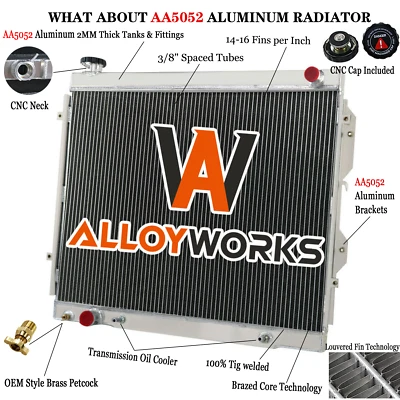 4 Rows All Aluminum Radiator Fits 2000-2005 2006 2004 Toyota Tundra 3.4L 4.0L V6 - Image 1 of 4