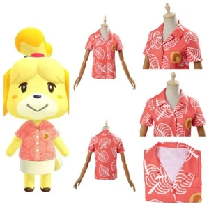 Game Animal Crossing :Isabelle Cosplay Costume pink Short Sleeve Shirts Top - Picture 1 of 12