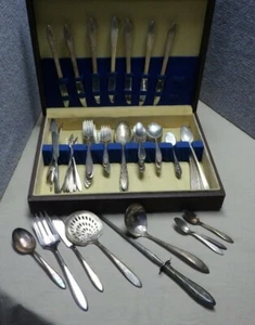 83 Pc Oneida Nobility Plate REVERE Silverplate Flatware Set 1937 AS IS - Picture 1 of 8