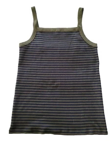 Old Navy XL Blue & Green Stretchy Striped High Square Neck Tank Top - Picture 1 of 11
