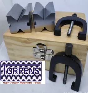 V-Block and Clamp Hardened Steel 90 Degree Angle 50x38x38mm USA - Picture 1 of 5
