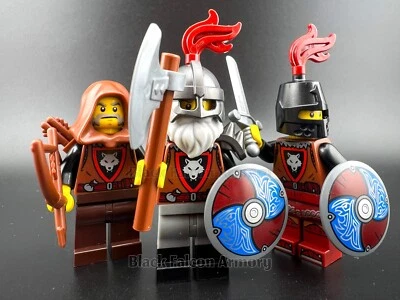 Lego Castle Wolfpack Minifigure Lot 3 Minifigures, From 10332 Medieval Town Lion - Image 1 of 4