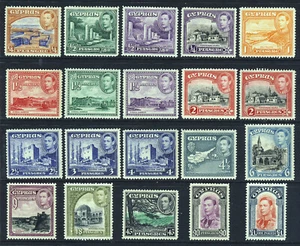 ZYPERN König Georg VI 1938-51 vollständiges Bildset + Sorte SG 151 bis SG 163 NEUWERTIG - Bild 1 von 2
